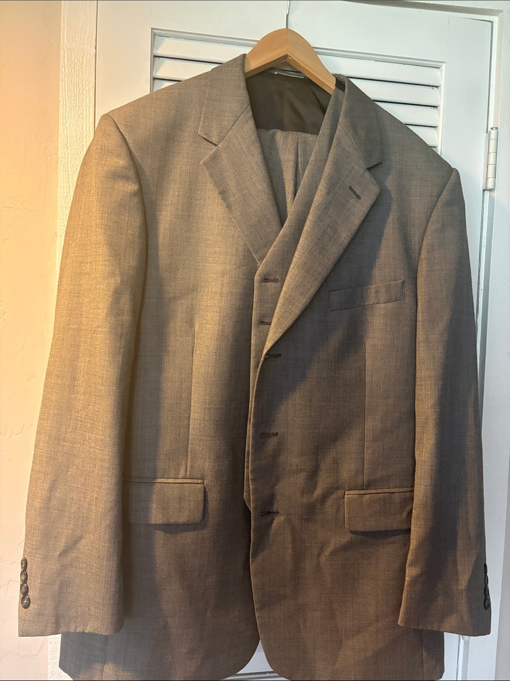 Evan Picone Men's Tan Wool-Blend Suit Jacket